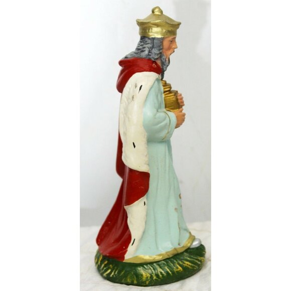 VTG Fontanini Paper Mache Nativity Wise Man Figurine Italian Hand Painted - Picture 9 of 12